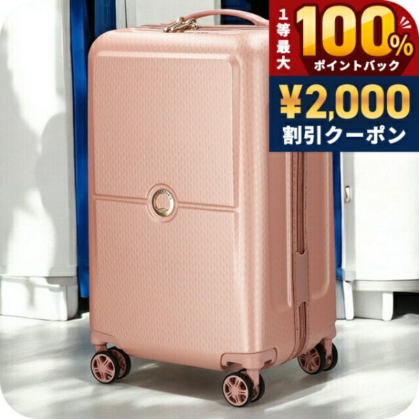 ＼Limited time offer on May 15th: 2000 yen OFF + 100% cashback + up to 51x points／ Delsey Suitcase Carry Bag for Men and Women, Brand DELSEY 00162180109 PEONY Pink