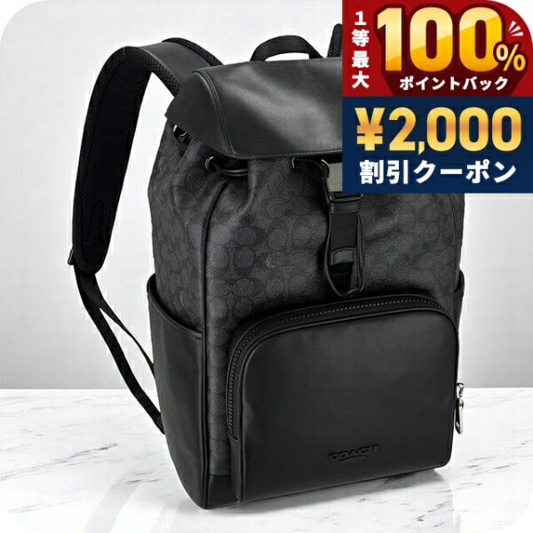 ＼Limited time offer on May 15th: 2000 yen OFF + 100% cashback + up to 51x points／ Coach Backpack, Rucksack, Men's & Women's, Outlet Brand, COACH Leather CT707 QBMI5 Black, Luxury, Stylish, Gift, Practical