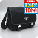 \10%OFFクーポン★21日10時まで/【中古】 プラダ ショルダーバッグ メンズ PRADA ショルダーバッグ PR88862 ブラック バッグ 斜めがけ ...