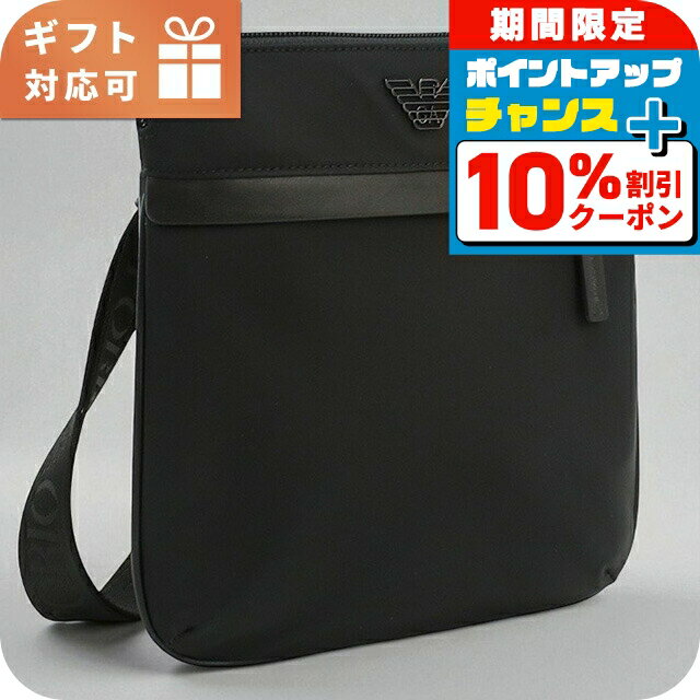 ＼10%OFFクーポン★21日10時迄／ エンポリオ・アルマーニ 斜め掛け ショルダーバッグ メンズ ブランド EMPORIO ARMANI EM001807 ブラック バッグ