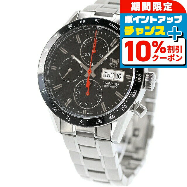 ＼10%OFFクーポン+さらに3倍★18日限定／【中古】 仕上げ済 タグ・ホイヤー TAG Heuer カレラ キャリバー16 デイデイト 自動巻きクロノグラフ CV201AH.BA0725 アナログ 腕時計 ブランド メンズ ブラック 黒 おしゃれ 防水 クリスマスプレゼント 男性 実用的