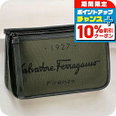\10%割引クーポン&さらに+12倍★7/20限定/ フェラガモ クラッチバッグ メンズ ブランド Ferragamo 240971 カーキグリーン