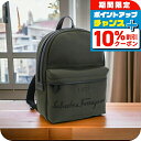\10%割引クーポン&さらに+12倍★7/20限定/ フェラガモ リュック メンズ FERRAGAMO ファブリック カーフ イタリア 24-1135 カーキ バッグ プレゼント 実用的