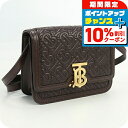 \10%割引クーポン★7日10時迄/【中古】 バーバリー 斜め掛け ショルダーバッグ レディース BURBERRY TB ショルダーバッグ レザー ブラウン 斜...
