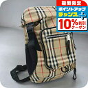 \10%割引クーポン★7日10時迄/【中古】 バーバリー ボディバッグ メンズ ブランド BURBERRY ヴィンテージチェック ボディバッグ 8014430 ...