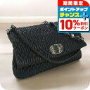 \10%割引クーポン★7日10時迄/【中古】 ミュウミュウ ショルダーバッグ レディース ブランド MIUMIU マテラッセ ショルダーバッグ レザー ブラック...