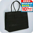 \10%割引クーポン★2日10時迄/ フェラガモ トートバッグ レディース Ferragamo 213985FABRIC NER 765 607 ブラック 軽量...