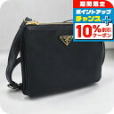 \10%割引クーポン★7日10時迄/【中古】 プラダ 斜め掛け ショルダーバッグ レディース ブランド PRADA ショルダーバッグ レザー 1BH048 ブラ...