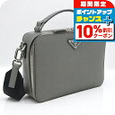 \10%割引クーポン&さらに+3倍★7/18限定/【中古】 プラダ ハンドバッグ メンズ ブランド PRADA ブリック サフィアーノレザーバッグ PR91463 グレー バッグ