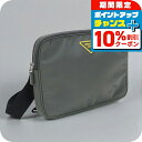 \10%OFFクーポン★22日10時まで/【中古】 プラダ ショルダーバッグ メンズ PRADA PR91860 グレー バッグ 斜めがけ ブランド 高級 おしゃれ プレゼント 男性 実用的 かっこいい