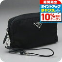 \10%OFFクーポン★22日10時まで/【中古】 プラダ ポーチ レディース ブランド PRADA 1NS021 ブラック バッグ