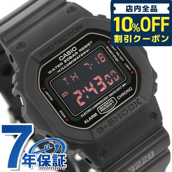 ＼21日10時まで★1,190円OFFクーポン！全品10%OFF／ gショック ジーショック G-SHOCK ブラック 黒 DW-5600MS-1DR レッドアイ CASIO カシオ 腕時計 メンズ ギフト 父の日 プレゼント 実用的