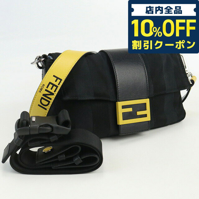 ＼21日10時まで★19,250円OFFクーポン！全品10%OFF／【中古】 フェンディ 斜め掛け ショルダーバッグ レディース ブランド FENDI ペカン バケット ナイロン 7VA472 ADMA F0R2A ブラック バッグ