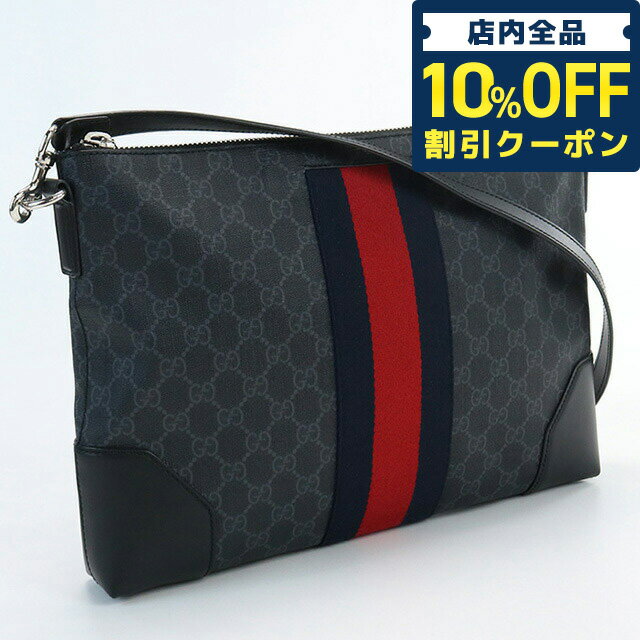 ＼21日10時まで★12,030円OFFクーポン！全品10%OFF／【中古】 グッチ 斜め掛け ショルダーバッグ メンズ ブランド GUCCI GGスプリーム メッセンジャーバッグ PVC 474139 グレー バッグ