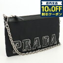 ＼5/1限定★4,810円割引クーポン！全品10%OFFに+3倍／【中古】 プラダ ポーチ レディース ブランド PRADA ロゴ入りポーチ ナイロン 1MB007 2BON F0632 ブラック バッグ