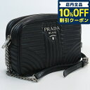 ＼激アツな6日間★16,470円割引クーポン！全品10%OFF／【中古】 プラダ ショルダー レディース ブランド PRADA ダイアグラム チェーンショルダーバッグ レザー 1BH083 ブラック バッグ