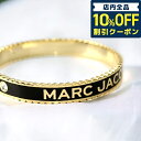 ＼激アツな6日間★3,190円割引クーポン！全品10%OFF／ MARC JACOBS マークジェイコブス バングル レディース ブランド ザ メダリオン ラージ 真鍮 J105MT7PF22 001 ブラック ゴールド アクセサリー ハイブランド ブレスレット 記念日 誕生日プレゼント ギフト