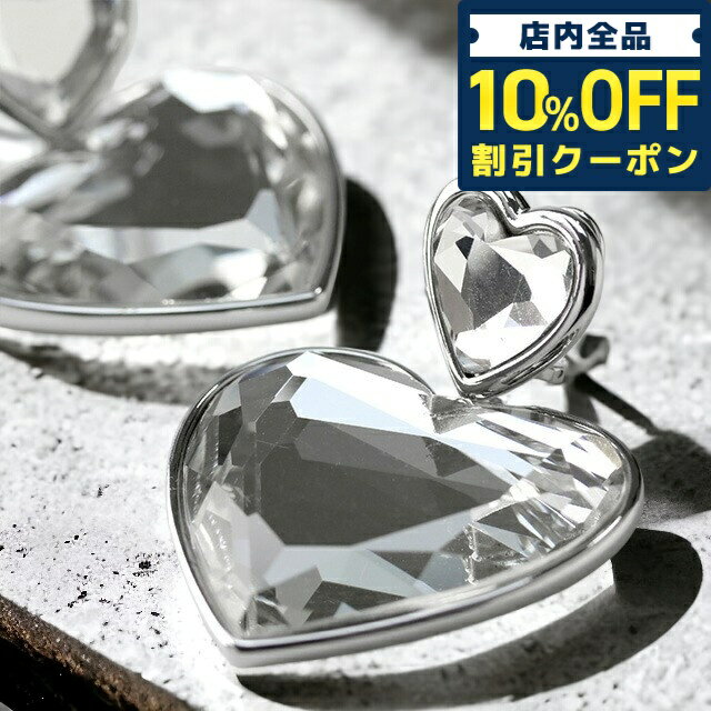 ＼21日10時まで★3,290円OFFクーポン！全品10%OFF／ MARC JACOBS マークジェイコブス ピアス レディース ブランド ザ チャームド ダブル ハート 真鍮 J209MT4RE22 980 クリア シルバー 大ぶり アクセサリー ハイブランド 記念日 誕生日プレゼント 女性 ギフト