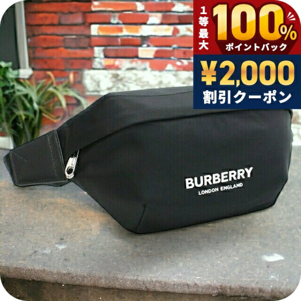 ＼6/5は超激アツ★ラッキーDAY／ バーバリー ボディバッグ メンズ BURBERRY ナイロン 8049095 BLACK ブラック バッグ 斜めがけ 軽量 小さめ ブランド 高級 おしゃれ プレゼント 男性 実用的 かっこいい