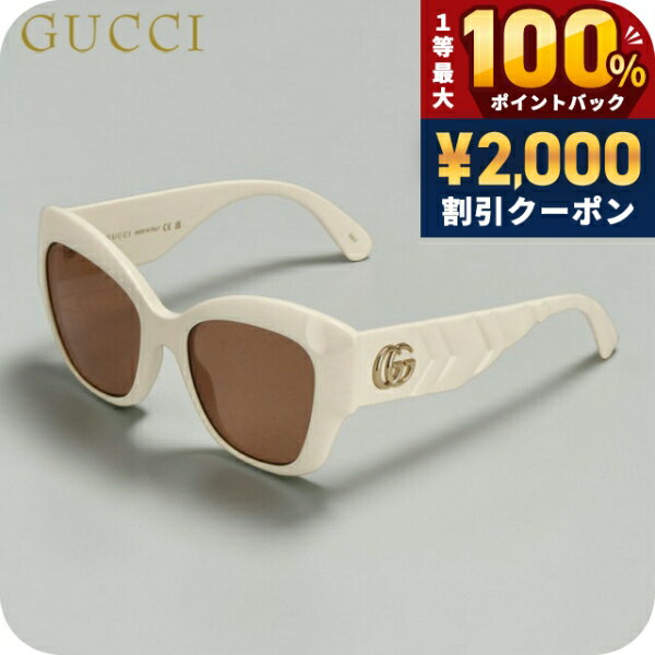 ＼6/10は超激アツ★ラッキーDAY／ グッチ サングラス レディース ブランド GUCCI GG0808S 002 ホワイト