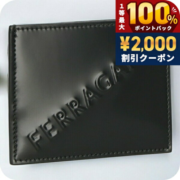 乐天商城 - フェラガモ カードケース コンパクト メンズ Ferragamo 661204CALF NER 764 207 ブラック 定期入れ ブランド 高級 おしゃれ プレゼント 実用的