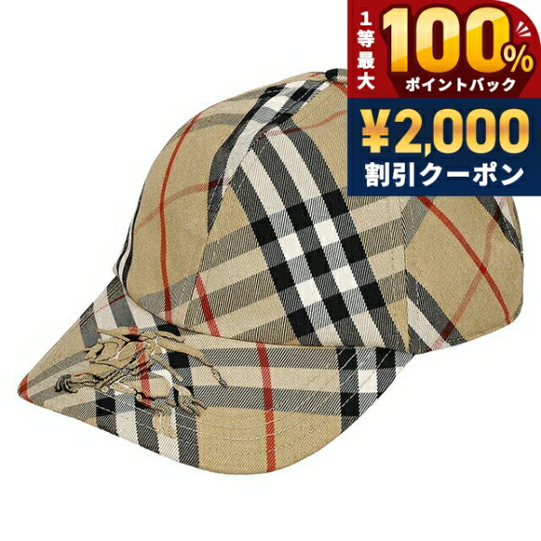 乐天商城 - ＼25日は激アツ★超ラッキーDAY／ バ−バリ− キャップ メンズ レディース ブランド BURBERRY チェック 8085723 M ベージュ