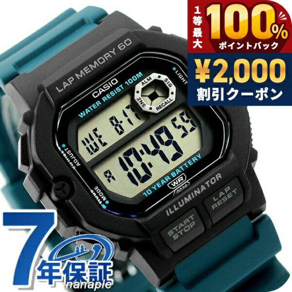 CASIO Outdoor Casio Quartz WS-1400H-3AV Cheap Casio Overseas Model Men's Watch Casio CASIO Outdoor Blue Green Brand Stylish Waterproof Small Lightweight Cool Gift for Men Practical