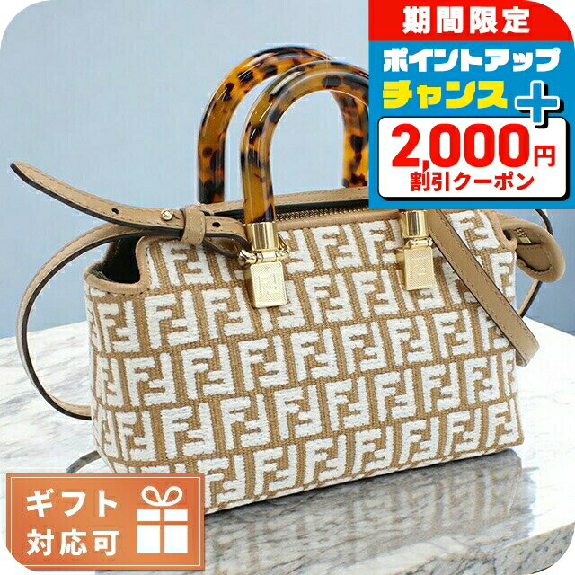 フェンディ ハンドバッグ レディース FENDI イタリア 8BS067 ブラウン系 ホワイト系 バッグ 軽量 小さめ 手提げ ブランド 高級 おしゃれ プレゼント 女性 実用的 かわいい