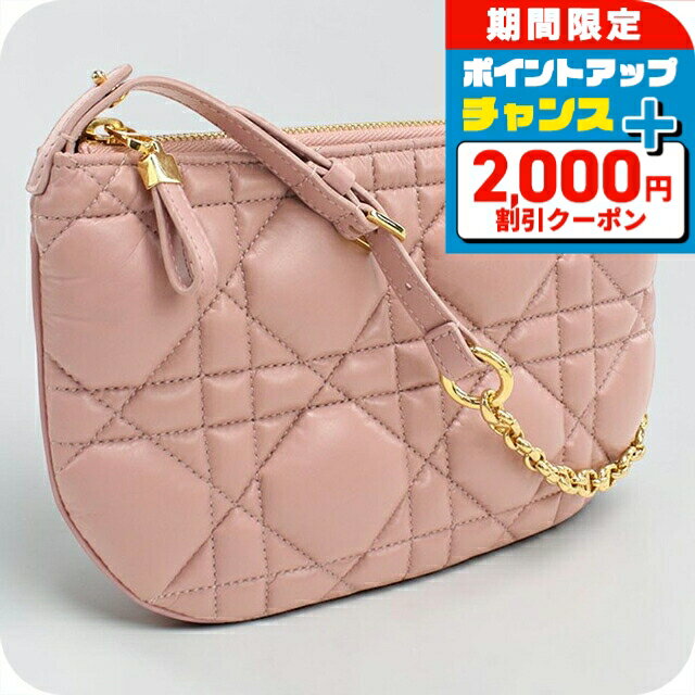 ＼2000円OFF+さらに9倍／【中古】 ディオール ショルダーバッグ レディース ブランド Dior レディディオール ピンク 斜めがけ 高級 おしゃれ プレゼント 女性 実用的 かわいい