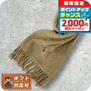 \2000円OFF+さらに9倍/ ポロラルフローレン POLO RALPH LAUREN マフラー PC1047-231 カラー刺繍ロゴ Brown Heath...