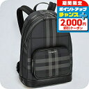 \2000円OFF+全品7倍★8/7限定/ バ−バリ− リュック メンズ BURBERRY チェック 8065630 ブラック 旅行カバ...