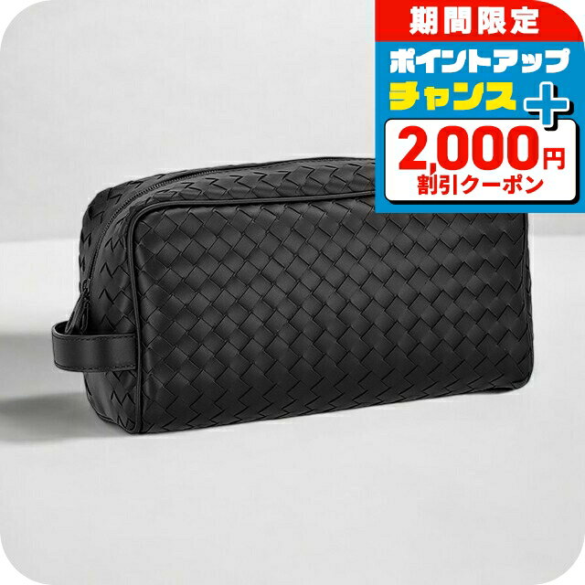 ＼2000円OFF+さらに9倍／ ボッテガ・ヴェネタ セカンドバッグ メンズ BOTTEGA VENETA イントレチャート 244706-V47W1 ブラック ビジネス 軽量 小さめ ミニバッグ ブランド 高級 おしゃれ プレゼント 男性 実用的 かっこいい