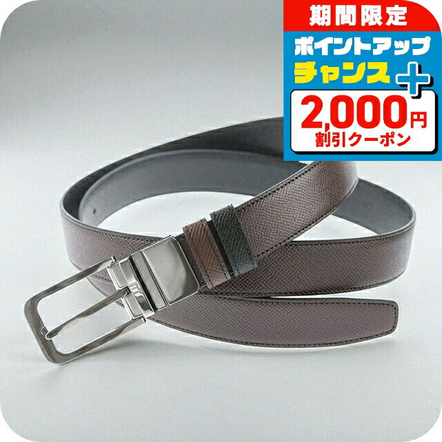 ＼2000円OFF+さらに9倍／ ダンヒル ベルト メンズ ブランド dunhill 30MM TONGUE RND RT BELT SMT/G BROWN 42 ビジネス リバーシブル DU26R4T03AA20142 表:ブラウン 裏:ブラック（バックル:ガンメタル） 小物