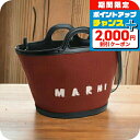 \2000円割引クーポン&さらに+9倍/ マルニ トートバッグ レディース MARNI ウール ナイロン カーフレザー イタリア BMMP0097Q1 ブラウン...