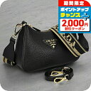 \2000円OFFクーポン&さらに+9倍/ プラダ ショルダーバッグ レディース ブランド PRADA レザー 1BH193 ブラック