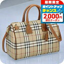 \2000円OFFクーポン&さらに+9倍/ バ−バリ− ハンドバッグ レディース BURBERRY チェック 8071355 ベージュ ...