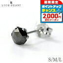 \2000円OFFクーポン&さらに+9倍/ ライオンハート ピアス メンズ レディース ブランド LION HEART プラチナ900 スタッド ブラックダイヤ...