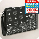 \2000円割引クーポン&全品5倍★当店限定/ エム シー エム クラッチバッグ レディース ブランド MCM MXZDATA08 ブラック 軽量 小さめ ミニ...