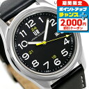\2000円OFFクーポン&さらに+9倍/ URBAN RESEARCH 3針デイト 革ベルト メンズ 腕時計 UR001-01 アーバンリサーチ ブラック 時...