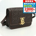 \2000円OFFクーポン&さらに+9倍/【中古】 バーバリー 斜め掛け ショルダーバッグ レディース BURBERRY TB ショルダーバッグ レザー ブラウ...