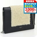 \2000円OFFクーポン&さらに+9倍/【中古】 セリーヌ クラッチバッグ レディース CELINE フレーム チェーンショルダー レザー ブラック 軽量 小...