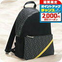 \2000円OFFクーポン&さらに+9倍/【中古】 フェンディ リュック メンズ ブランド FENDI ダイアゴナル バックパック FE83154 ブラック バ...