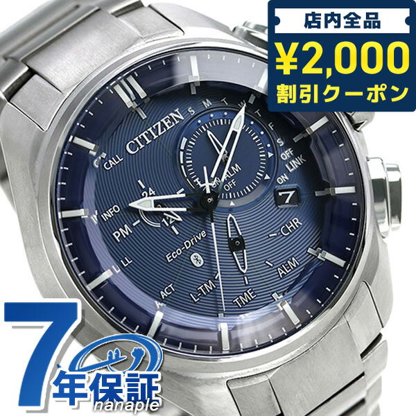 ＼16日2時まで★全品2000円OFFクーポン／ シチズン エコドライブ Bluetooth スマートウォッチ ブランド チタン BZ1040-50L CITIZEN 腕時計 ブルー 時計 プレゼント ギフト