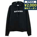 バーバリー ＼全品2000円OFFクーポンにさらに最大+9倍／ バーバリー パーカー レディース ブランド BURBERRY コットン100% 8054386 BLACK ブラック ファッション