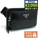 ＼先着2100円OFFクーポンにさらに最大+9倍／ プラダ 斜め掛けショルダーバッグ メンズ ブランド PRADA TESSUTO SPAZZOLATO レザー イタリア 2VH156 NERO ブラック バッグ 父の日 プレゼント 実用的