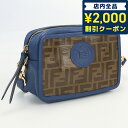 ＼4/27 09:59まで★先着2000円OFFクーポン／【中古】 フェンディ 斜め掛け ショルダーバッグ レディース ブランド FENDI ズッカ カメラバッグ PVC 8BS019 A5K4 ブルー バッグ