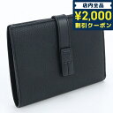 ＼先着2100円OFFクーポンにさらに最大+9倍／【中古】 ロエベ 二折財布小銭入付き レディース ブランド LOEWE バーティカルウォレット ミディアム カーフ C660S87X01 ブラック 財布