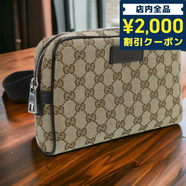 ＼25日限定★先着2000円OFFクーポンにさらに+3倍／【中古】 グッチ ボディバッグ ユニセックス ブランド GUCCI GGキャンバス ベルトバッグ 449174 ブラウン バッグ