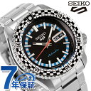 セイコー5 スポーツ チェッカーフラグ 自動巻き 腕時計 ブランド メンズ Seiko 5 Sports SBSA245 アナログ ブラック 黒 日本製