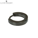 \さらに+4倍★今だけ!!/ ライオンハート ピアス ブランド LION HEART 正規品 シングルフープピアス メンズ 片耳 ブラック ステンレススチール ...